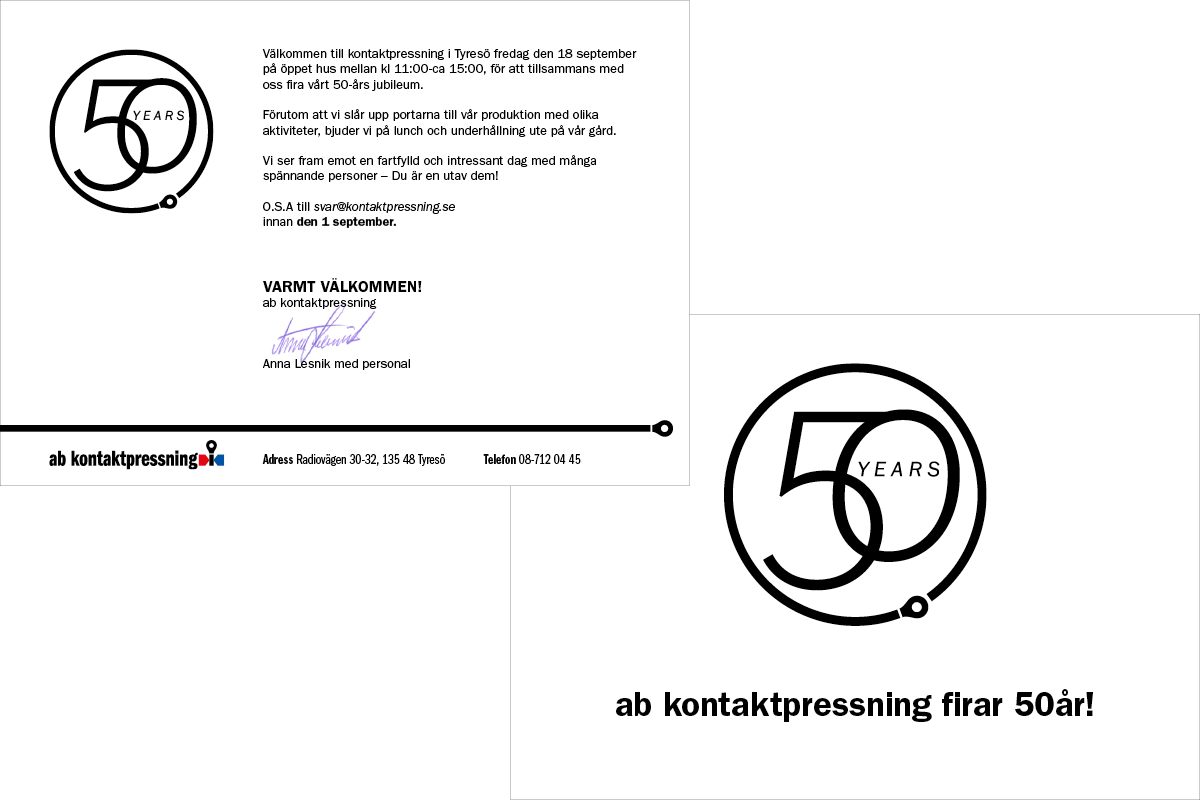 Inbjudan till AB Kontaktpressning.